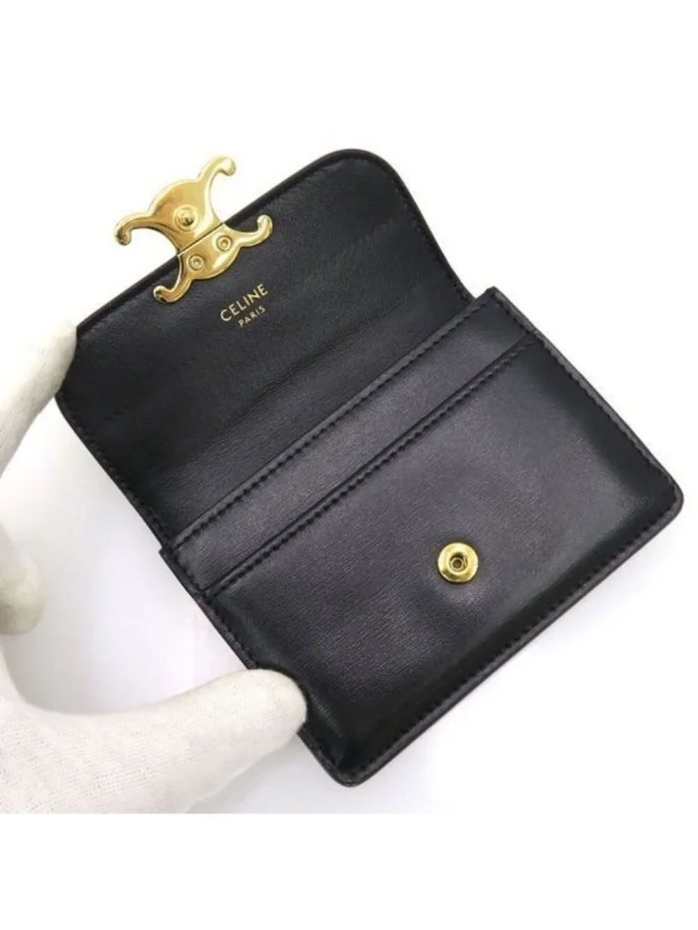 Celine Card Holder with Triomphe Flap